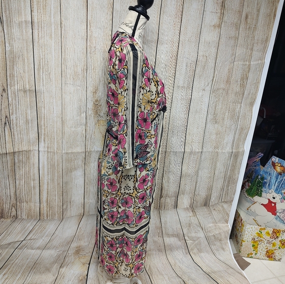 Zata trf Collection XS Floral Long Kimono Cardigan! - Picture 6 of 9